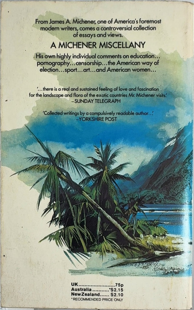 A Michener Miscellany - By James A. Michener - back cover