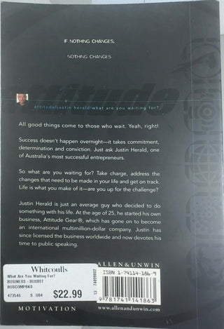 What are you waiting for? — back cover