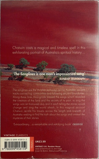 The Songlines - By Bruce Chatwin — back cover