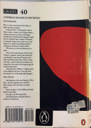 Granta 40 — back cover