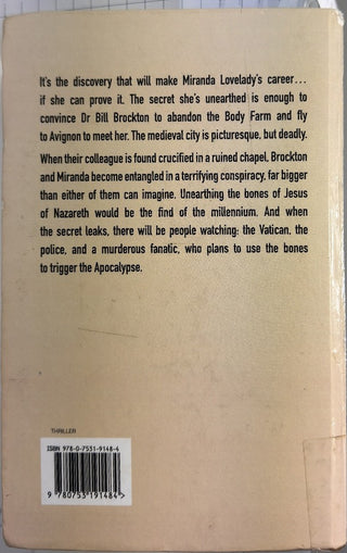The Bones of Avignon — back cover