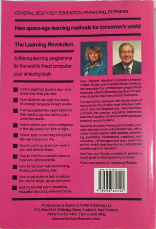 The Learning Revolution - By Gordon Dryden & others — back cover