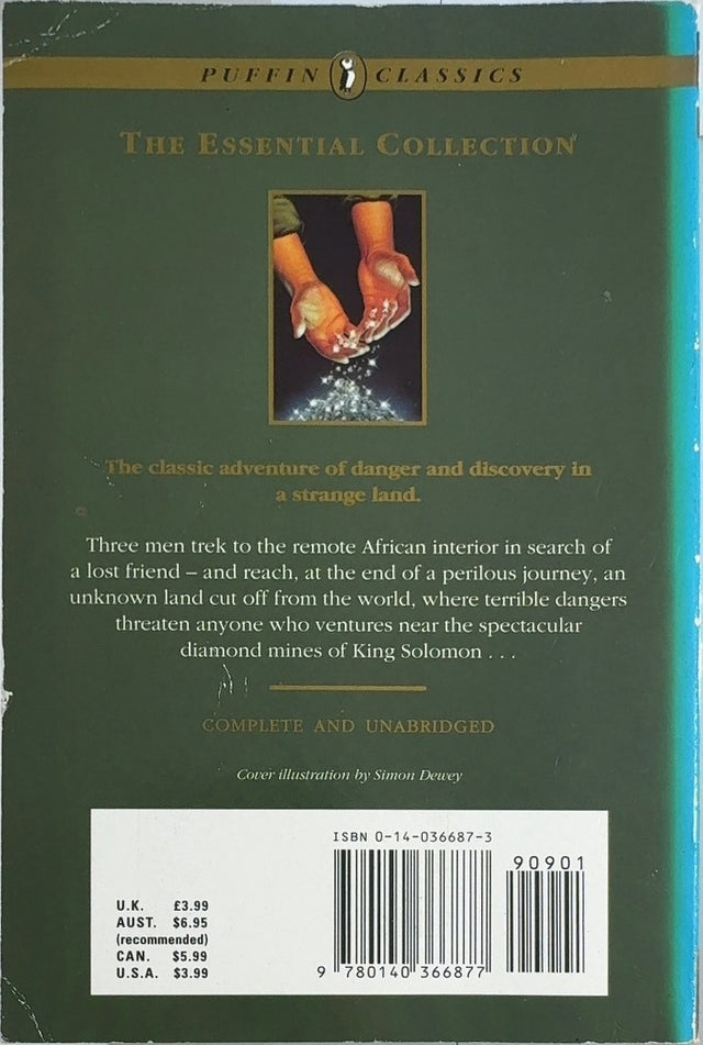 King Solomon's Mines - By H. Rider Haggard - back cover
