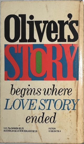 Oliver's Story — back cover