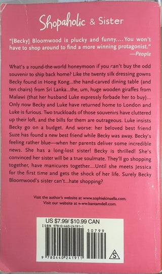 Shopaholic & Sister — back cover