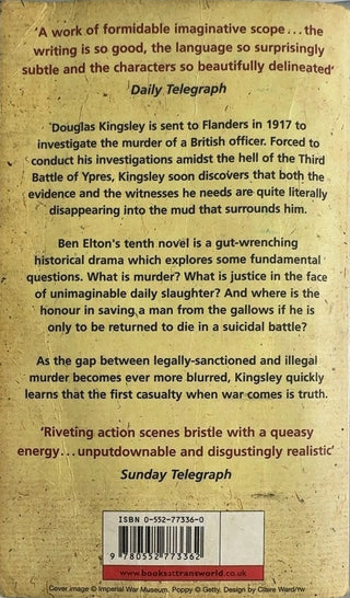 The First Casualty - By Ben Elton — back cover