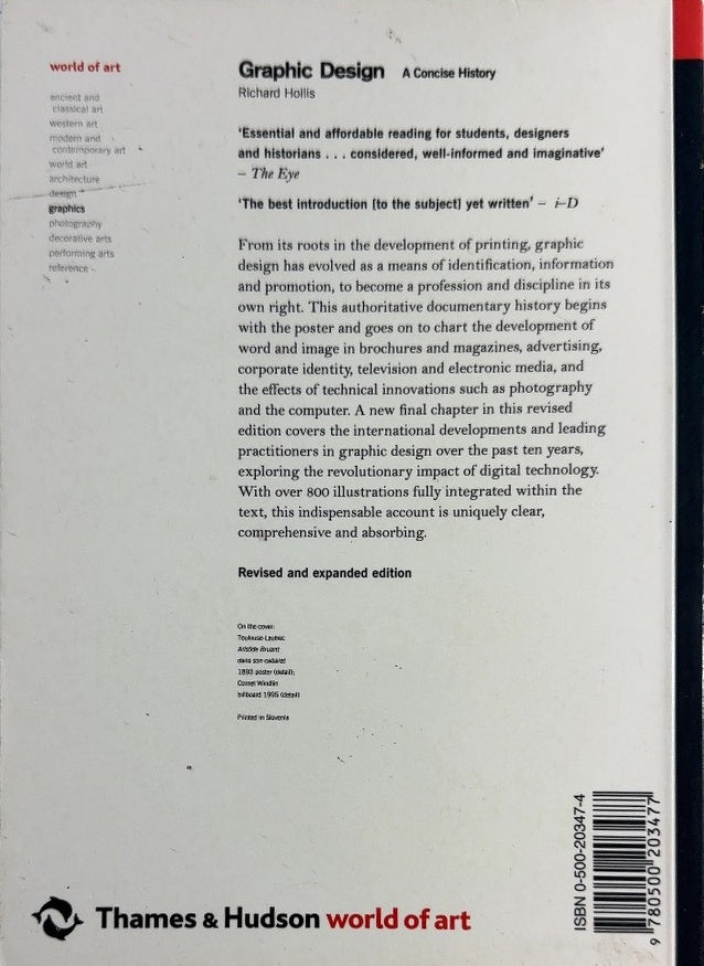 Graphic Design - By Richard Hollis - back cover