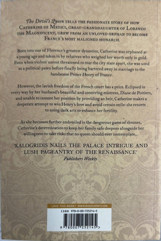 The Devil's Queen - By Jeanne Kalogridis — back cover