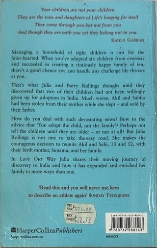 Love Our Way - By Julia Rollings — back cover