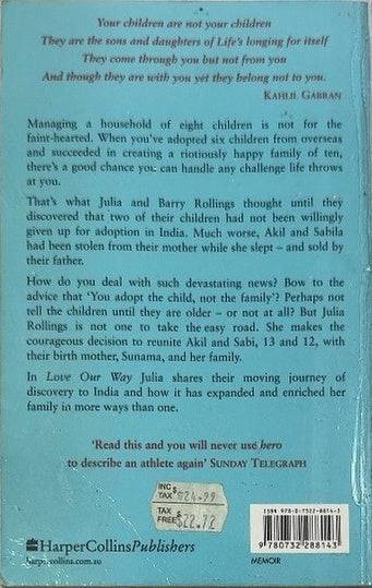 Love Our Way - By Julia Rollings - back cover