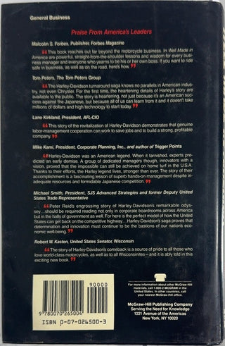 Well Made In America - By Peter C. Reid — back cover