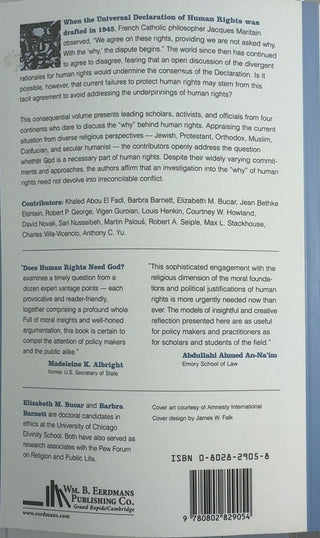 Does Human Rights Need God? — back cover