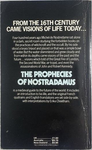 The Prophecies of Nostradamus — back cover