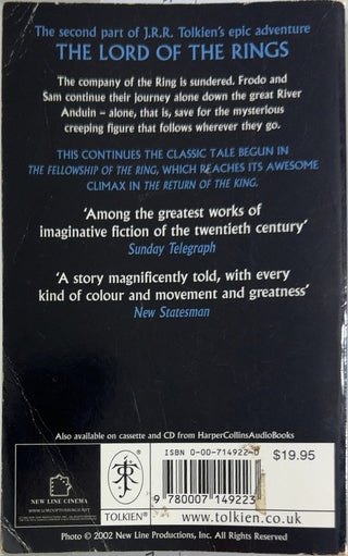 The Lord of the Rings - By J.R.R. Tolkien — back cover