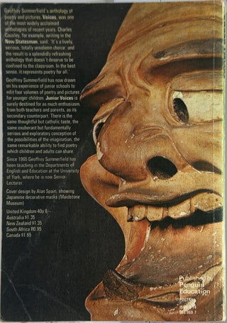 Junior Voices - By Geoffrey Summerfield — back cover