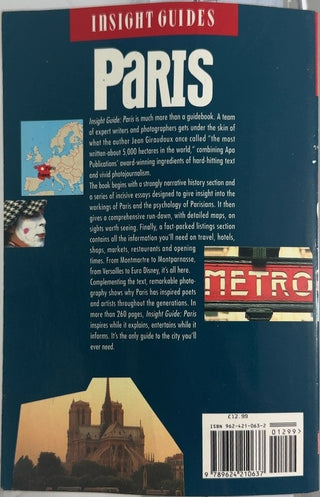 Paris - By APA Publications — back cover