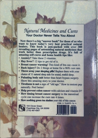 Natural Medicines and Cures - By Frank Cawood and Associates — back cover
