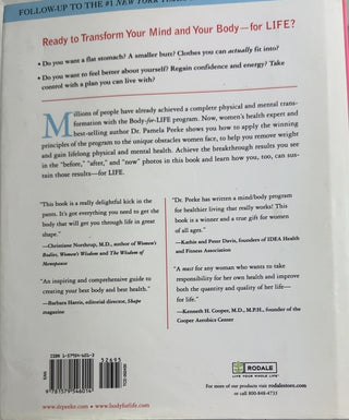Body-for-LIFE for Women - By Pamela Peeke — back cover