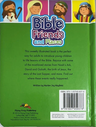 Bible Friends and Places - By Marilee Joy Mayfield — back cover