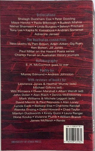 Landfall 190 - By University of Otago Press — back cover