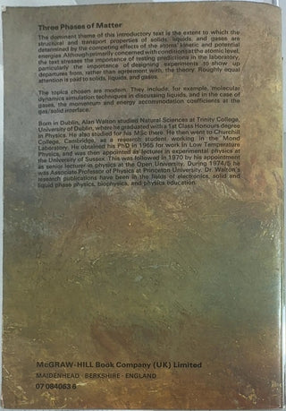 Three Phases of Matter — back cover