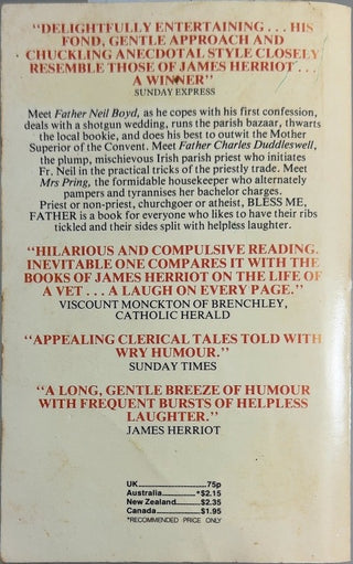 Bless Me, Father - By Neil Boyd — back cover
