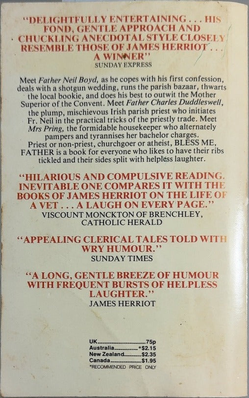 Bless Me, Father - By Neil Boyd - back cover