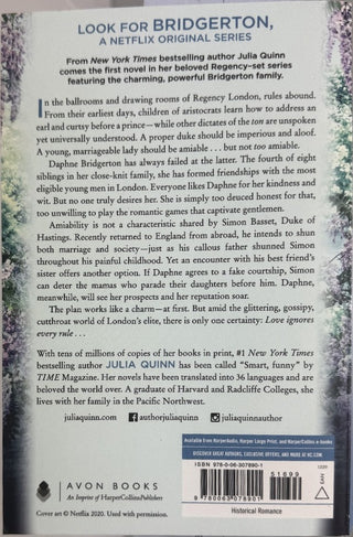Bridgerton: The Duke & I — back cover