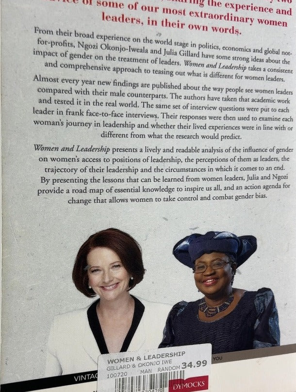 Women and Leadership - By Julia Gillard & others - back cover