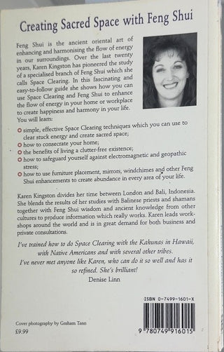 Creating Sacred Space with Feng Shui - By Karen Kingston — back cover