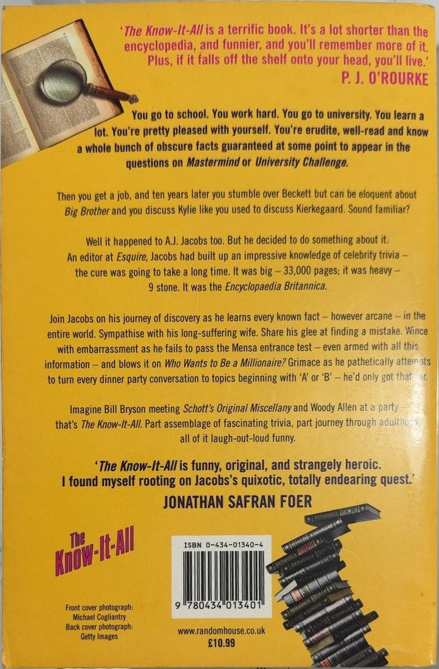 The Know-It-All - By A.J. Jacobs - back cover
