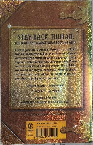Artemis Fowl - By Eoin Colfer — back cover