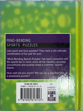 Mind-Bending Sports Puzzles - By Lagoon Books — back cover