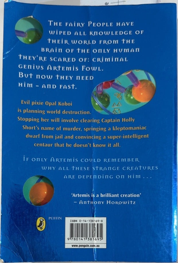 Artemis Fowl: The Opal Deception - By Eoin Colfer - back cover
