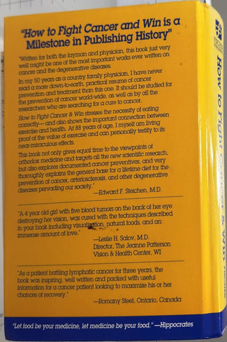 How to Fight Cancer & Win — back cover