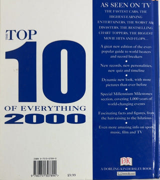 The Top 10 of Everything 2000 - By Russell Ash — back cover