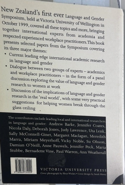 Gendered Speech in Social Context - By Janet Holmes - back cover