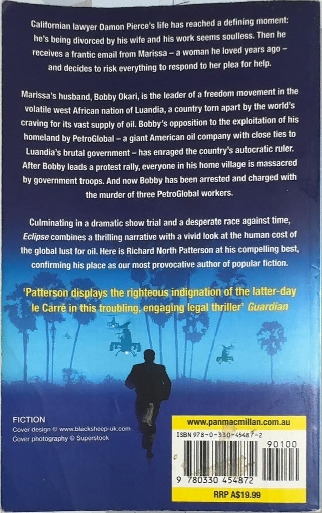 Eclipse - By Richard North Patterson - back cover