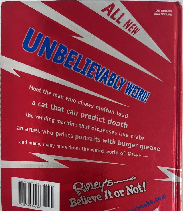 Ripley's Believe It or Not! - By Geoff Tibballs - back cover