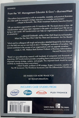 HR Transformation - By Dave Ulrich & others — back cover