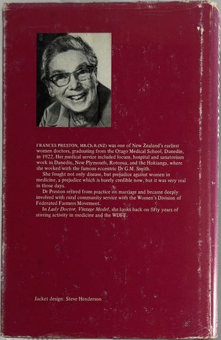 Lady Doctor - By Frances I. Preston — back cover