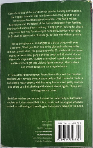 Bali Raw — back cover