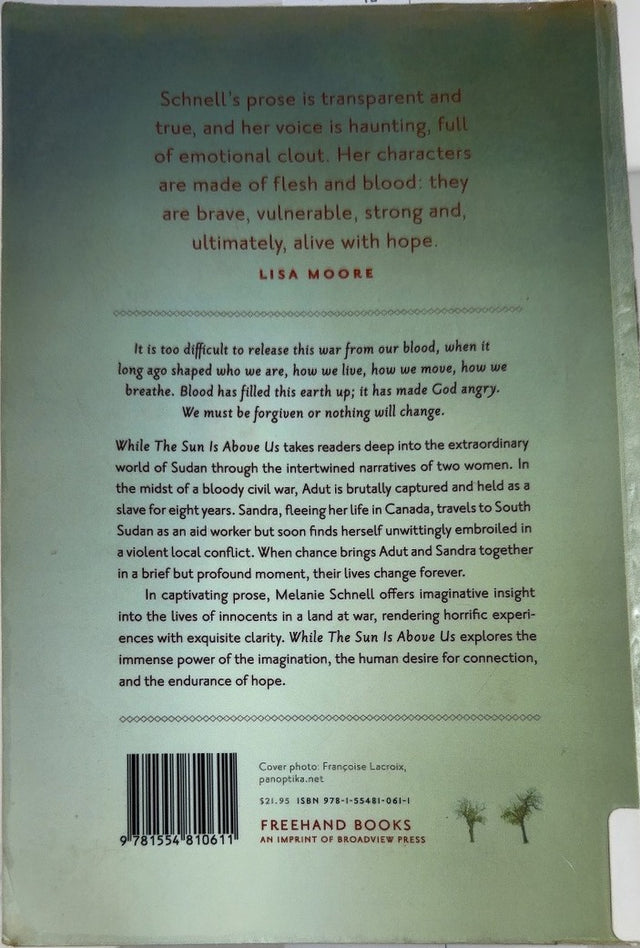 While the sun is above us - By MELANIE SCHNELL - back cover