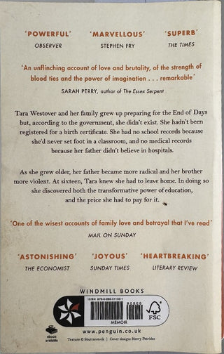 Educated — back cover
