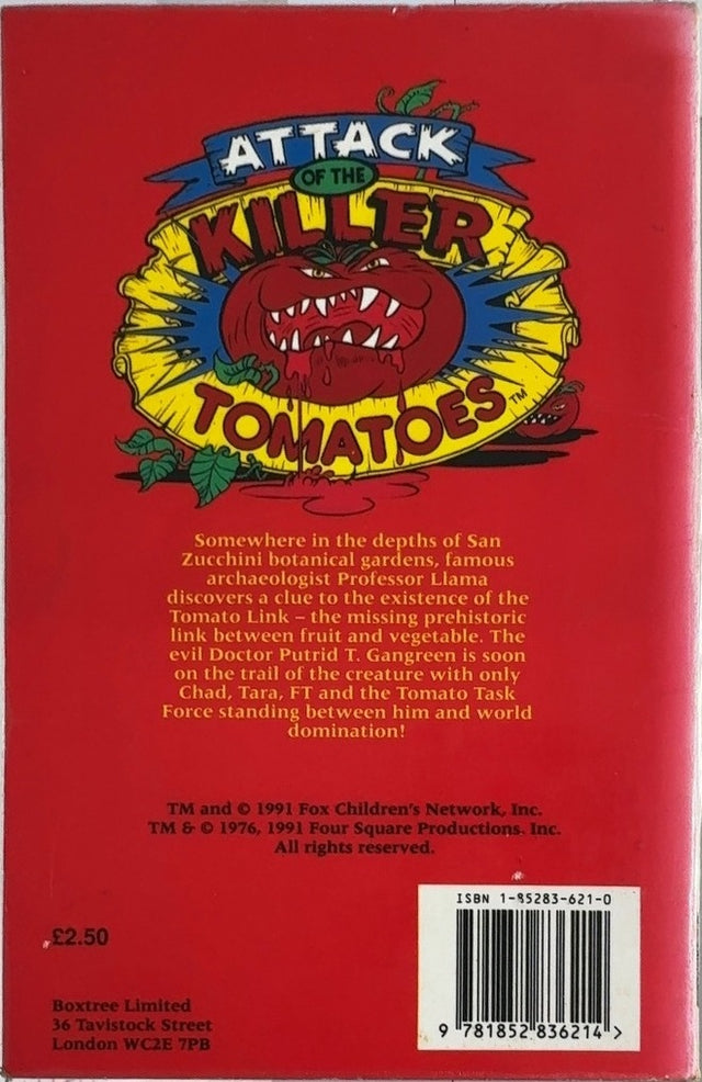 Tomato From the Black Lagoon - By Rod Green - back cover