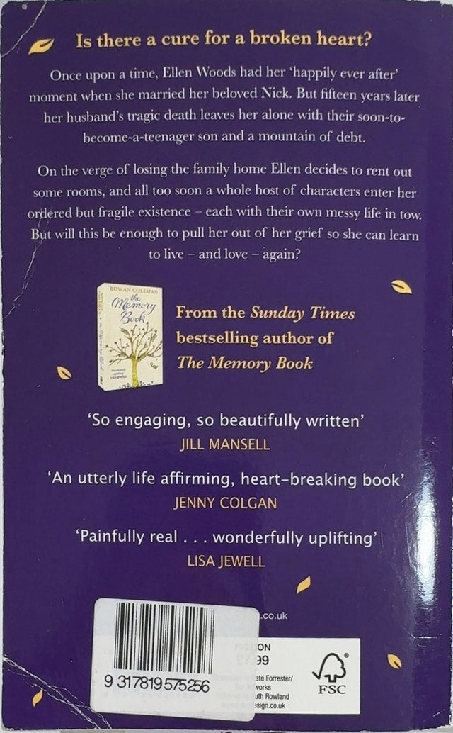 A Home for Broken Hearts - By Rowan Coleman - back cover