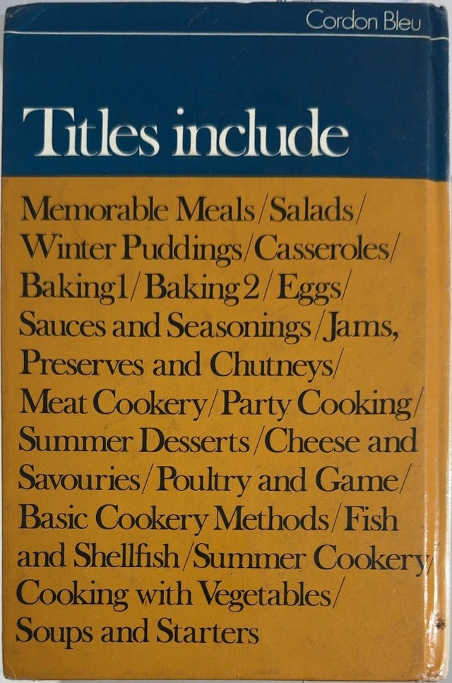 Casseroles - By Cordon Bleu - back cover