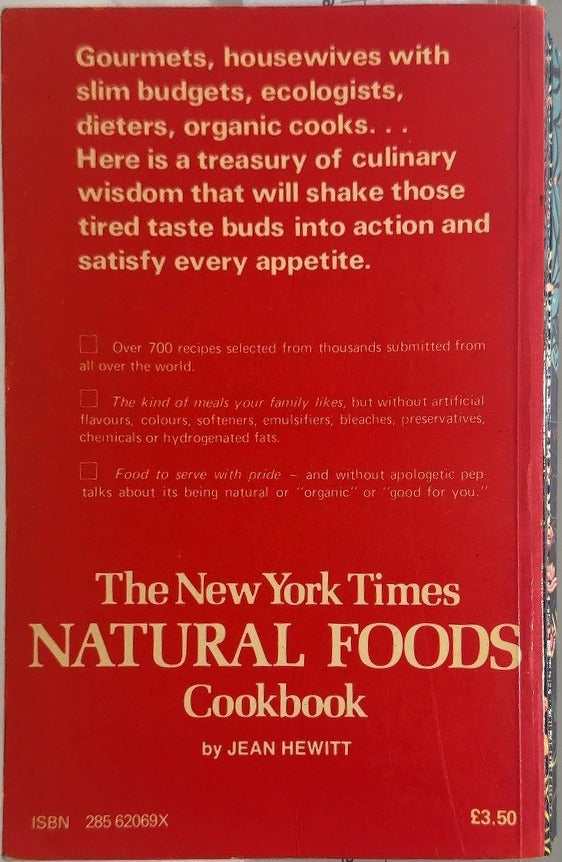 The New York Times Natural Foods Cookbook - By Jean Hewitt - back cover