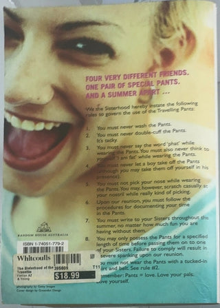 The Sisterhood of the Travelling Pants — back cover