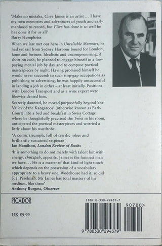 Falling Towards England — back cover